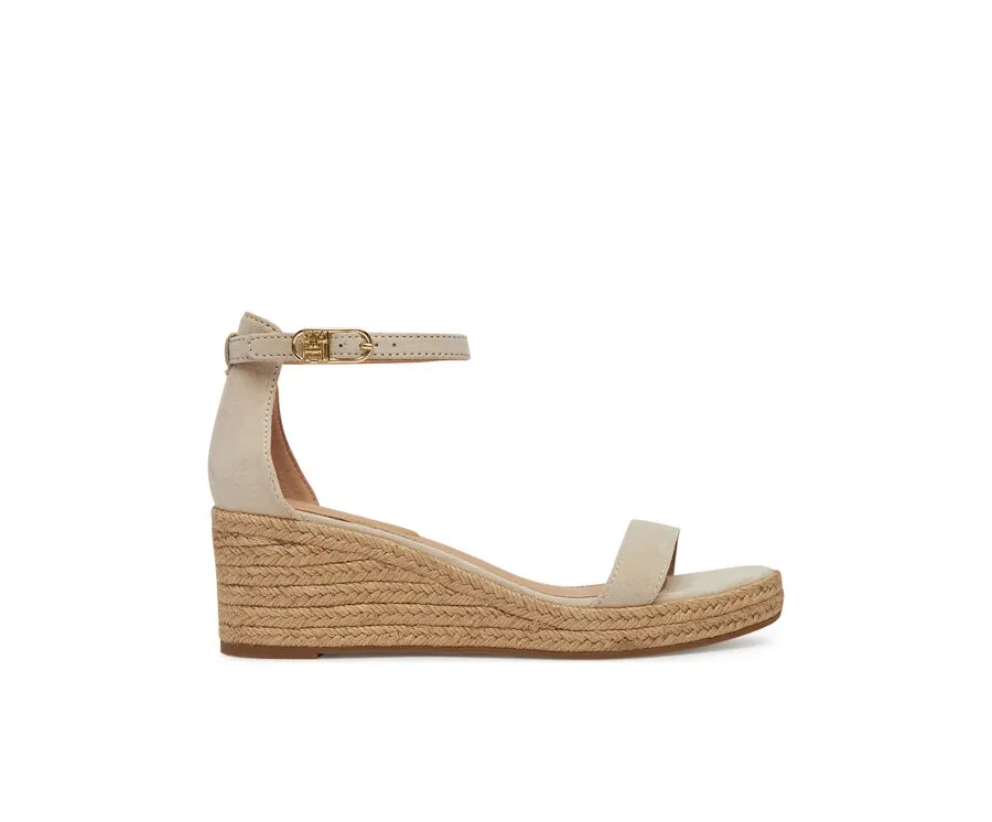 obrazek 1 Tommy Hilfiger Espadryle Suede Ankle Mid Wedge Espadrille FW0FW08479 Beżowy