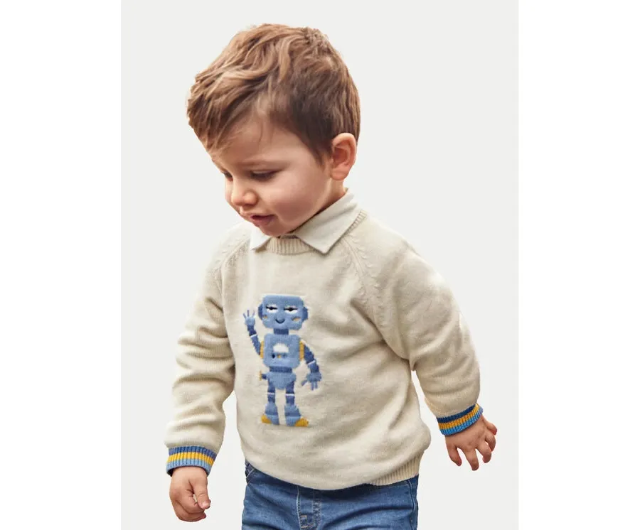 obrazek 1 Mayoral Sweter 2310 Écru Regular Fit