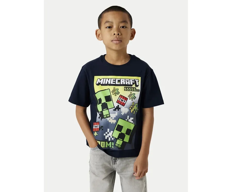 obrazek 1 NAME IT T-Shirt Minecraft 13240871 Granatowy Standard Fit
