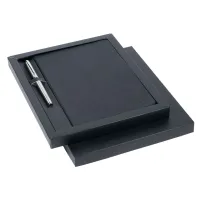 Zdjęcie Wyjątkowy notatnik A5 Chester Premium + chromowany długopis