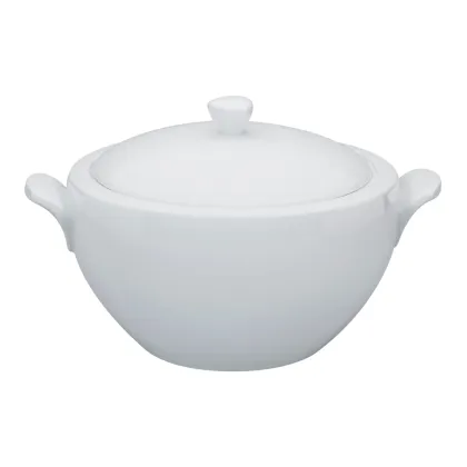 Zdjęcie Biała porcelanowa waza Spirit White ze zdobieniem w zakrzywione delikatne linie - Vista Alegre