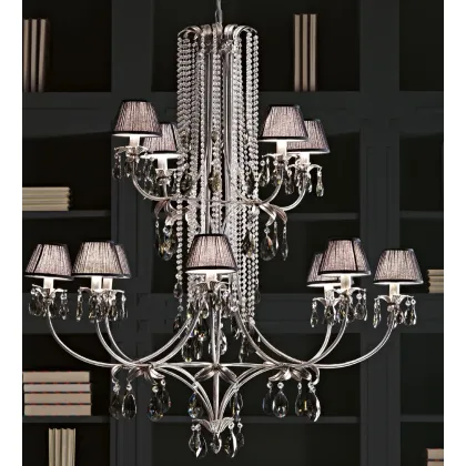 Zdjęcie Przepiękny żyrandol zdobiony kryształkami - Euro Lamp Art