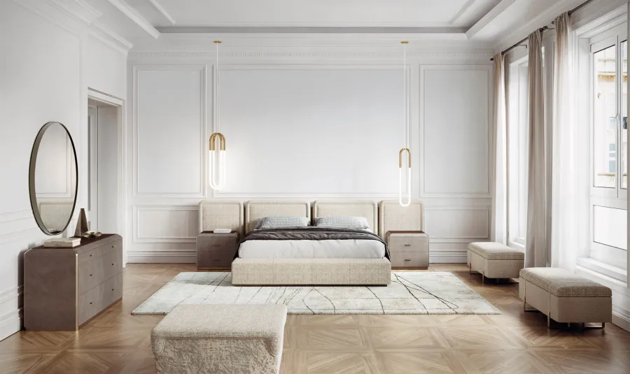 obrazek 3 Luksusowe łóżko z Włoch w stylu modernistycznym - do sypialni