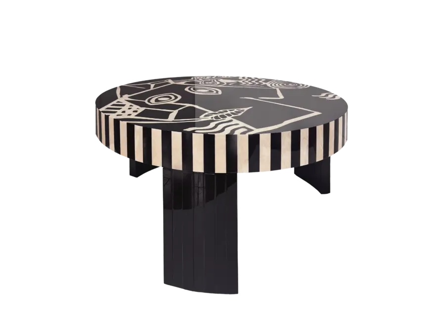 obrazek 3 Niepowtarzalny okrągły stół w stylu art deco