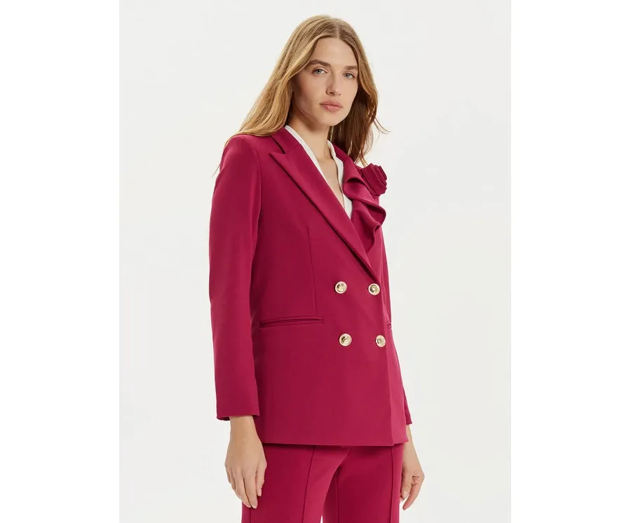 obrazek 1 Rinascimento Marynarka CFC0121326003 Bordowy Regular Fit
