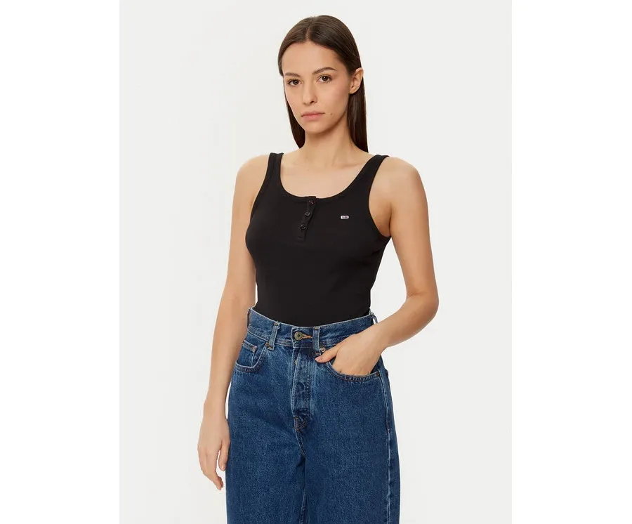 obrazek 1 Tommy Jeans Top DW0DW19492 Czarny Slim Fit