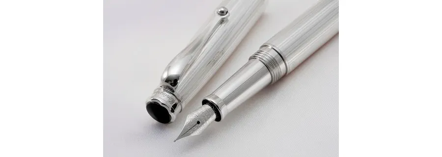 obrazek 3 Srebrne Pióro Wieczne Prążkowane Memoria Montegrappa