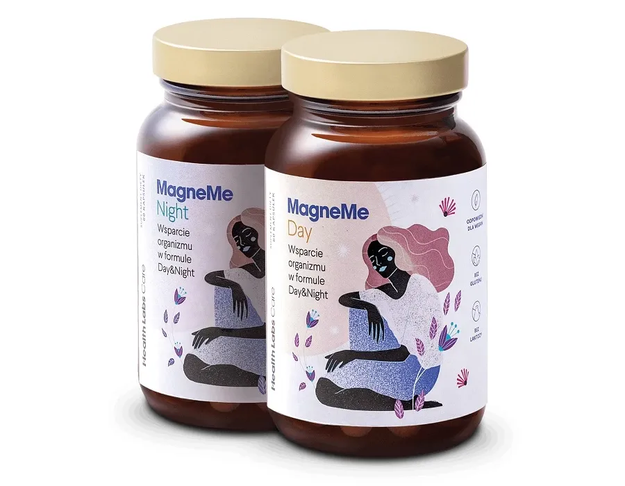 obrazek 1 Health Labs Care MagneMe Day + Night, Suplement diety z magnezem, Kapsułki