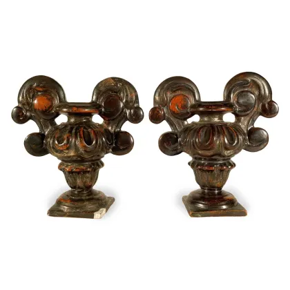 Picture A pair of silver antique palometers from the 18th century