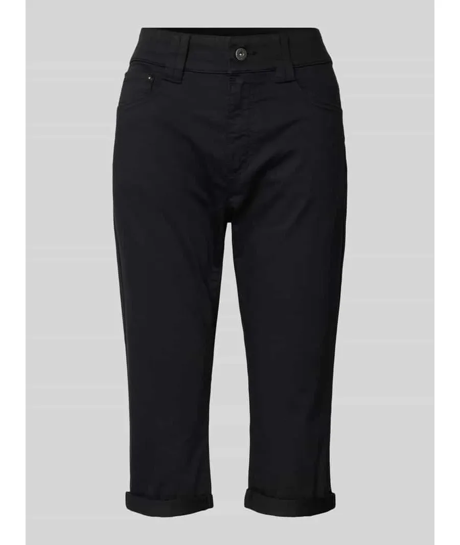 obrazek 1 Spodnie capri o kroju regular fit z 5 kieszeniami
