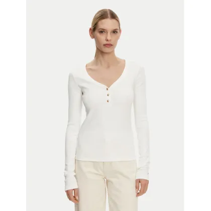 Zdjęcie Tommy Hilfiger Bluzka Henley WW0WW43905 Biały Slim Fit