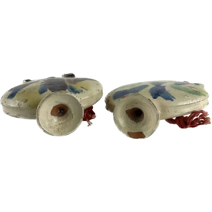 obrazek 5 Para ceramicznych butelek na wodę dla podróżnych z końca XIX wieku