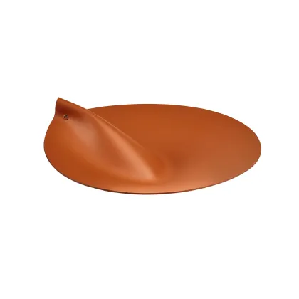 Picture Basket lid Ø30 cm made of cognac leather