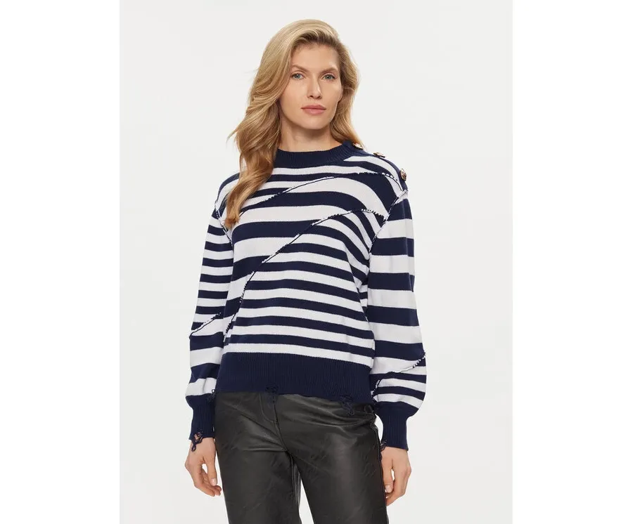 obrazek 1 Silvian Heach Sweter GPP24300MA Granatowy Regular Fit