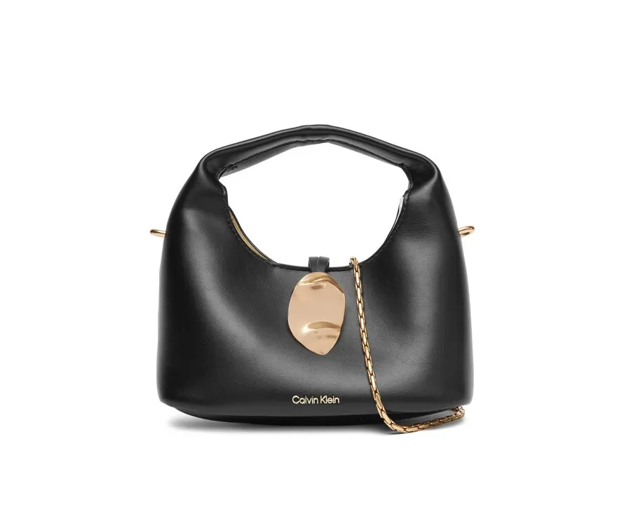 obrazek 1 Calvin Klein Jeans Torebka Stone Lock Slouchy Crossbody Bag LV04K3177G Czarny