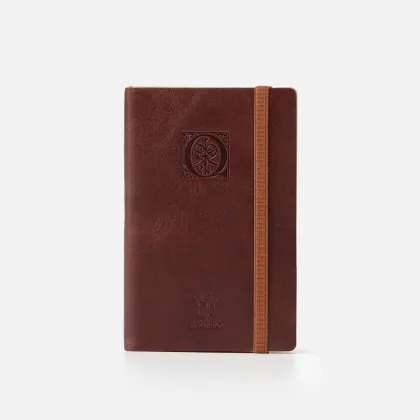 Zdjęcie Elegancki skórzany notes z wytłaczaną literką Q