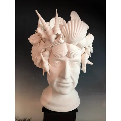 Zdjęcie Włoska rzeźba – głowa Ferdynanda IV z dekoracją morską