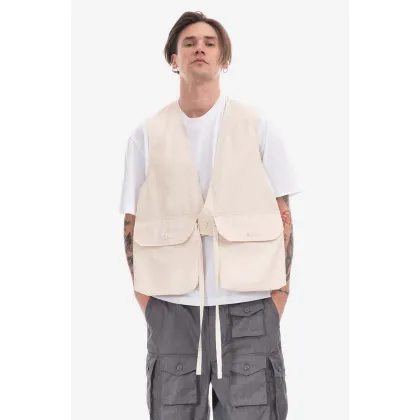 Zdjęcie Engineered Garments bezrękawnik męski kolor beżowy przejściowy 23S1C002.CT203-CT203