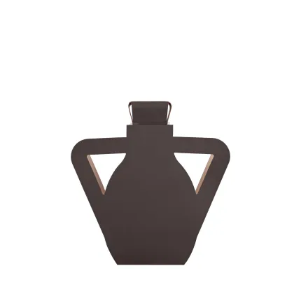 Zdjęcie Skórzany wazon Otto 9x41xH44 cm o oryginalnym kształcie w kolorze czekoladowym