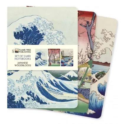 Zdjęcie Stylowa kolekcja midi notatników (Japanese Woodblocks) - Flame Tree Publishing