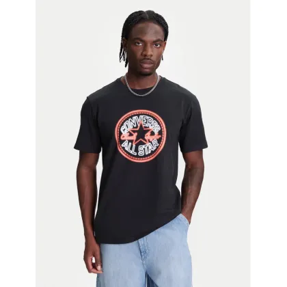 Zdjęcie Converse T-Shirt Neon Sign All Star Patch 10027722-A01 Czarny Regular Fit