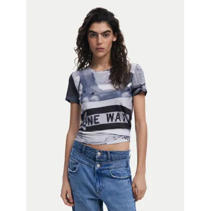 Zdjęcie Desigual T-Shirt Potomac 25SWTKA0 Szary Slim Fit