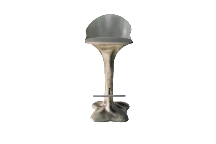 bar stool with an upholstered seat
