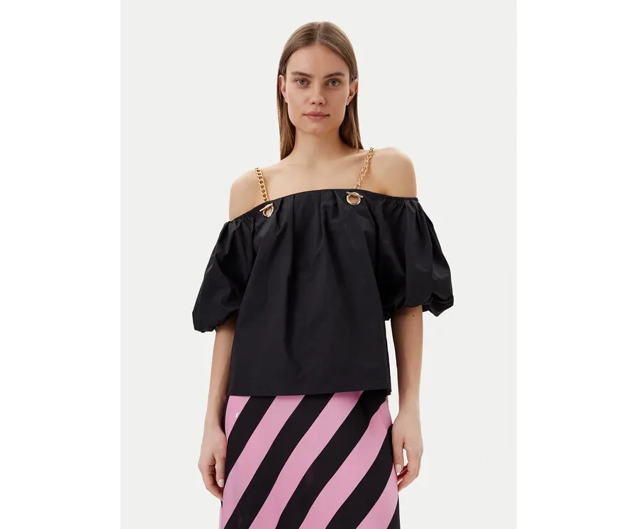obrazek 1 Lola Casademunt by Maite Bluzka MS2515040 Czarny Relaxed Fit