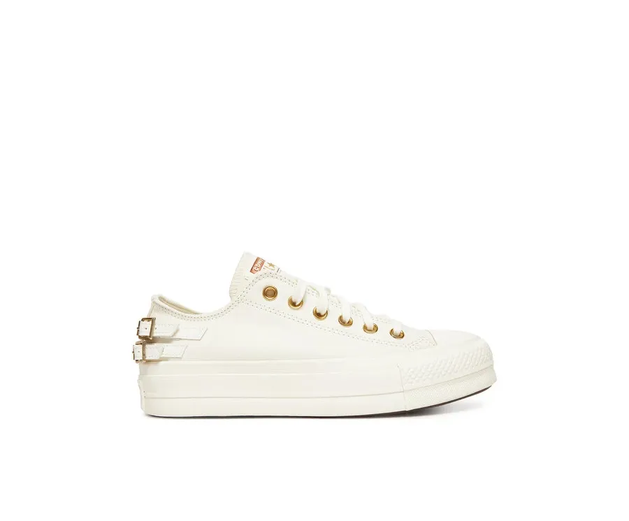 obrazek 1 Converse Trampki Chuck Taylor All Star Lift Platform Buckle A11866C Biały