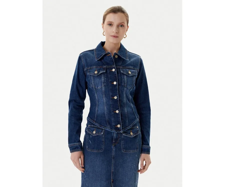 obrazek 1 Guess Kurtka jeansowa W5YN49 D5QP4 Granatowy Regular Fit