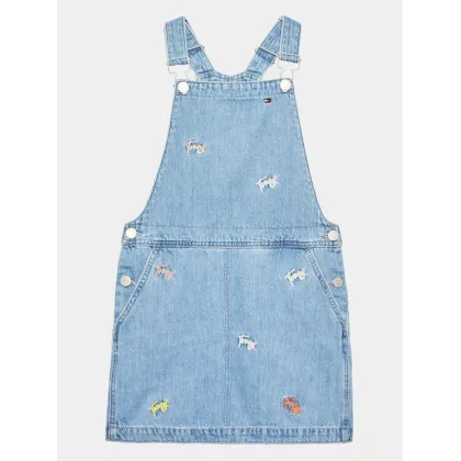Zdjęcie Tommy Hilfiger Sukienka jeansowa Dungaree KG0KG07194 D Niebieski Regular Fit