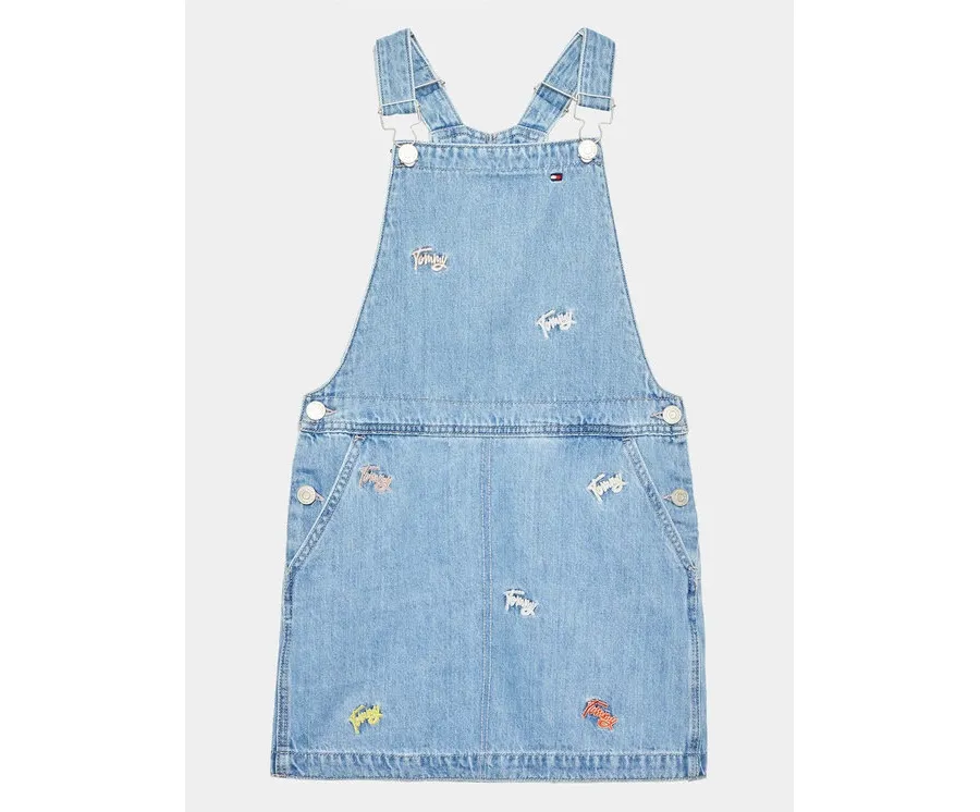 obrazek 1 Tommy Hilfiger Sukienka jeansowa Dungaree KG0KG07194 D Niebieski Regular Fit