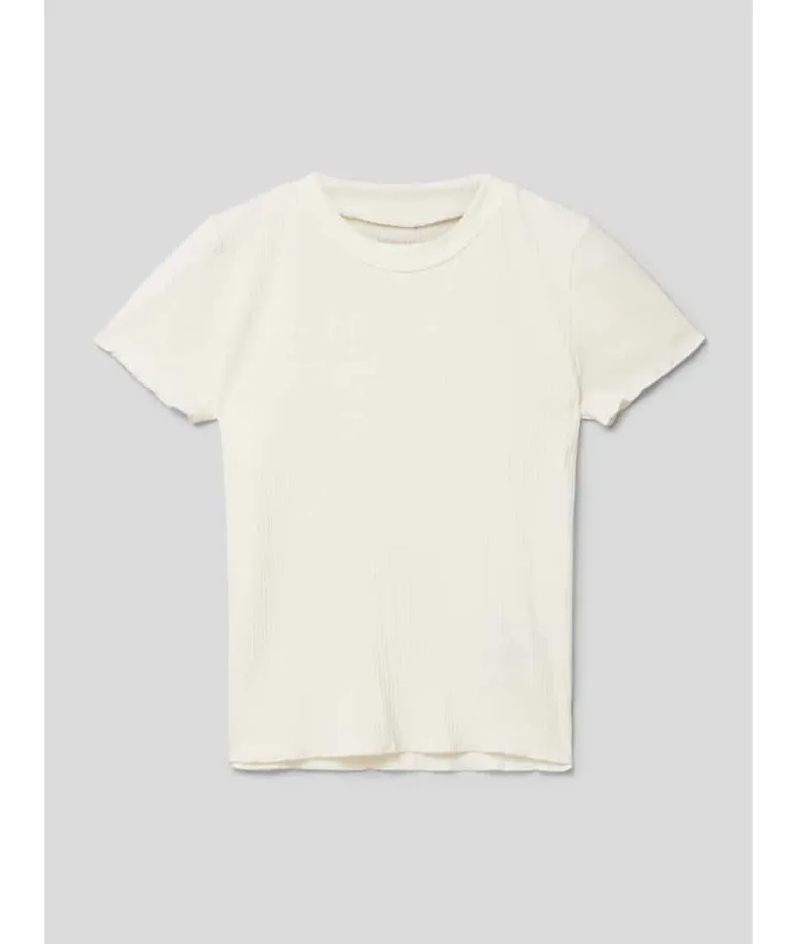 obrazek 1 T-shirt z drobnym prążkowaniem