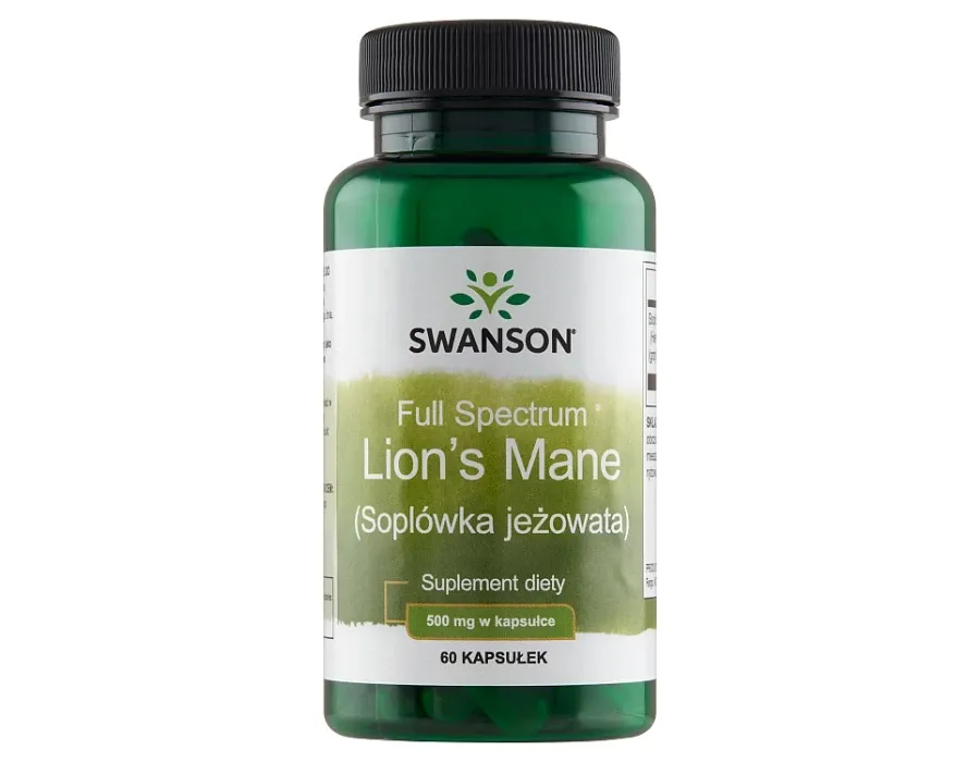 obrazek 1 Swanson Full Spectrum Lion's Mane 500 mg Preparat na koncentrację Kapsułki