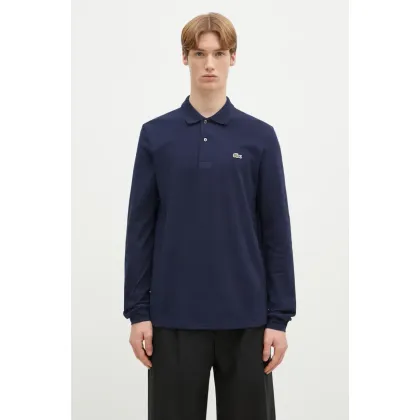 Zdjęcie Lacoste longsleeve bawełniany kolor granatowy gładki L1312.166-166