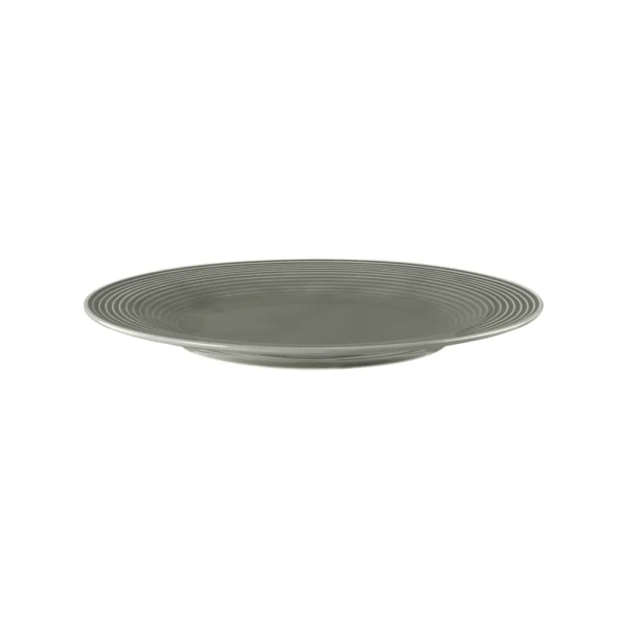 obrazek 3 Okrągły płaski porcelanowy talerz śniadaniowy 23 cm w kolorze szarym perłowym - Seltmann Weiden