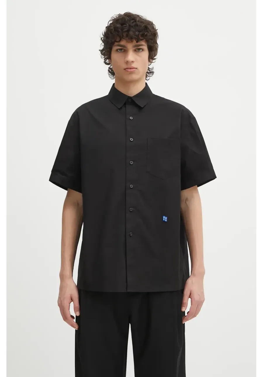 obrazek 1 Ader Error koszula bawełniana Apparel-Top męska kolor czarny relaxed z kołnierzykiem klasycznym BN42FYSH0202BK