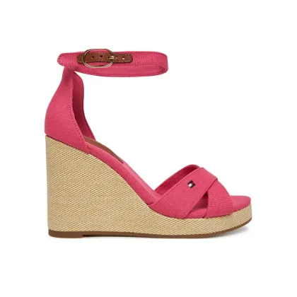 Zdjęcie Tommy Hilfiger Sandały Flag High Wedge Espad Crisscross FW0FW08661 Różowy
