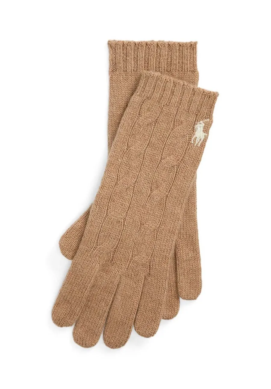 obrazek 1 Polo Ralph Lauren rękawiczki wełniane kolor beżowy 455956295
