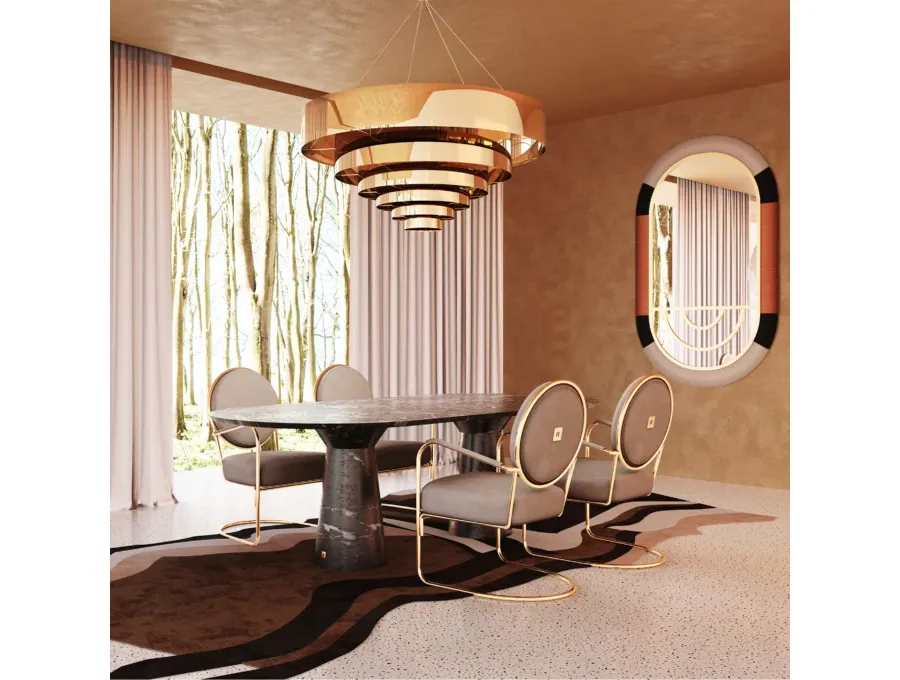 obrazek 7 Designerskie owalne lustro w oryginalnej ramie