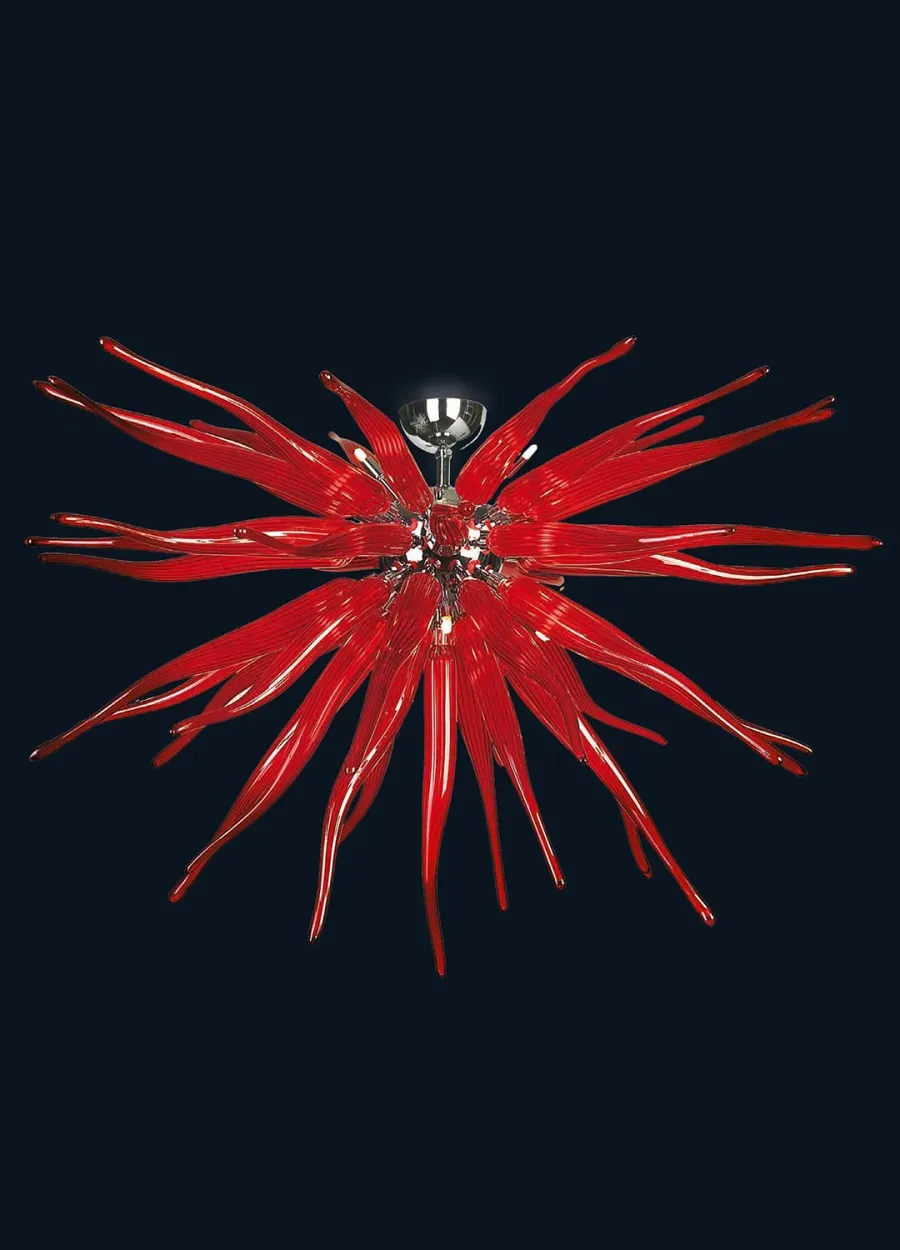 obrazek 1 Elegancka lampa sufitowa na 6 światełek ze szkła Murano
