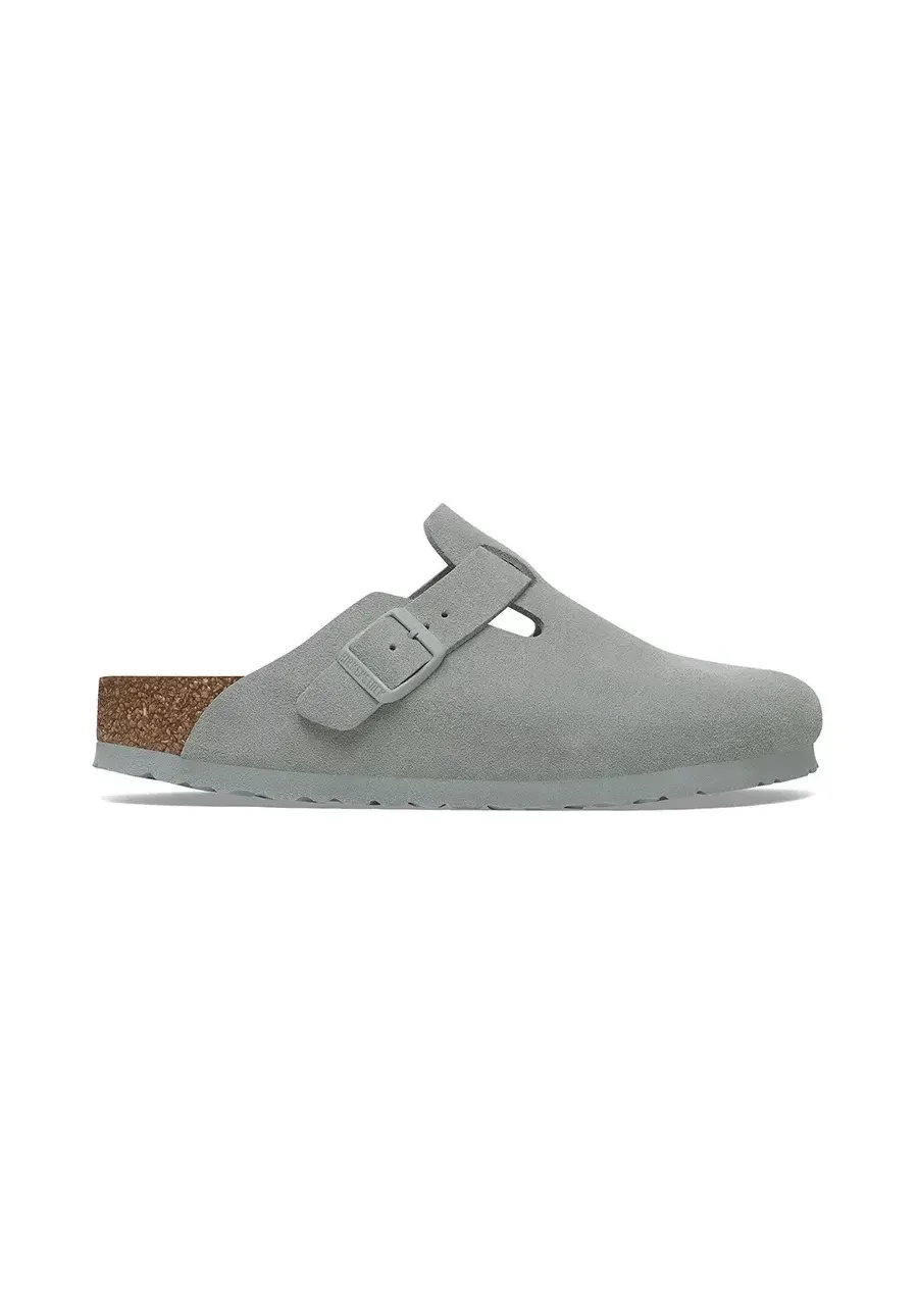 obrazek 1 Birkenstock klapki zamszowe Boston damskie kolor niebieski 1029214