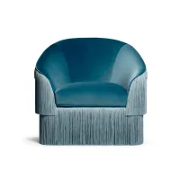 Picture Designer armchair with curved backrest - Munna