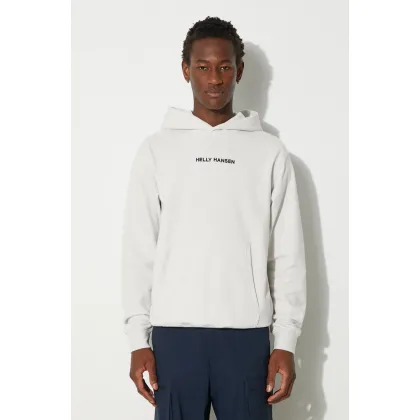 Zdjęcie Helly Hansen bluza męska kolor szary z kapturem z aplikacją 53924-699