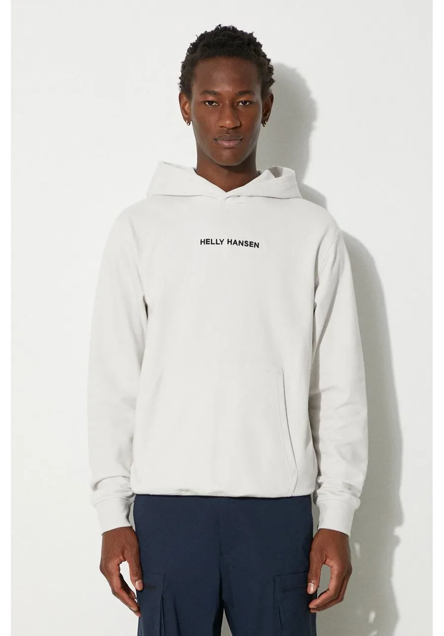 obrazek 1 Helly Hansen bluza męska kolor szary z kapturem z aplikacją 53924-699