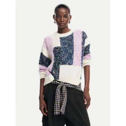 Zdjęcie Desigual Sweter Edmonton 24WWJF19 Kolorowy Regular Fit
