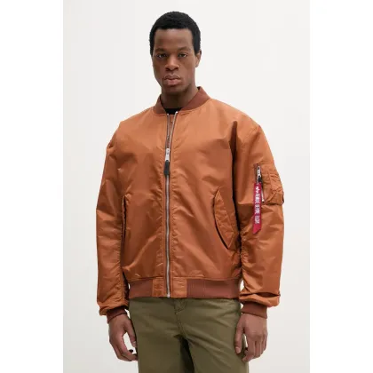 Zdjęcie Alpha Industries kurtka bomber MA-1 CS męski kolor brązowy przejściowa oversize 136136