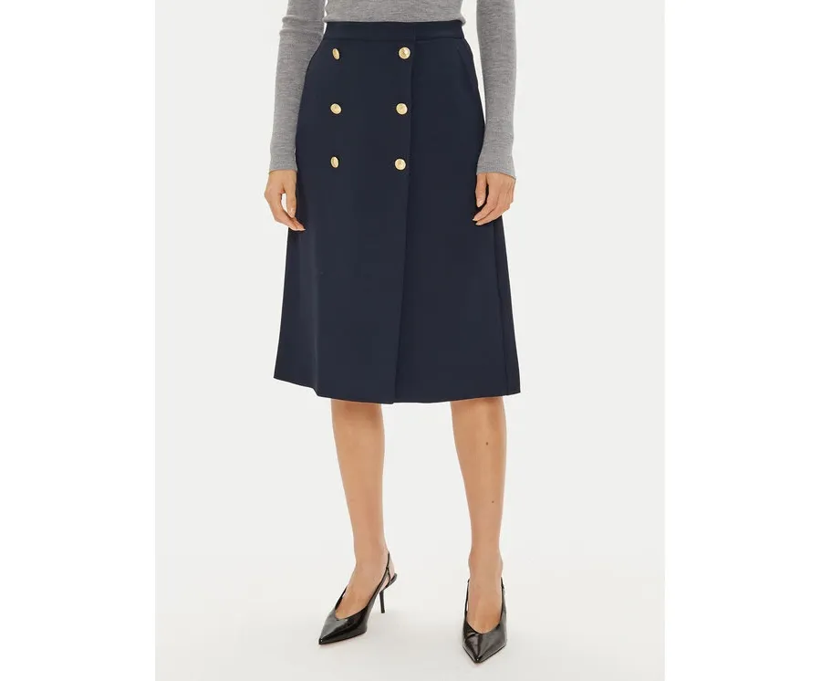 obrazek 1 Tommy Hilfiger Spódnica midi WW0WW43628 Granatowy Regular Fit