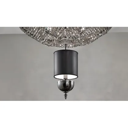 Picture Dark color ceiling chandelier with crystal decorations