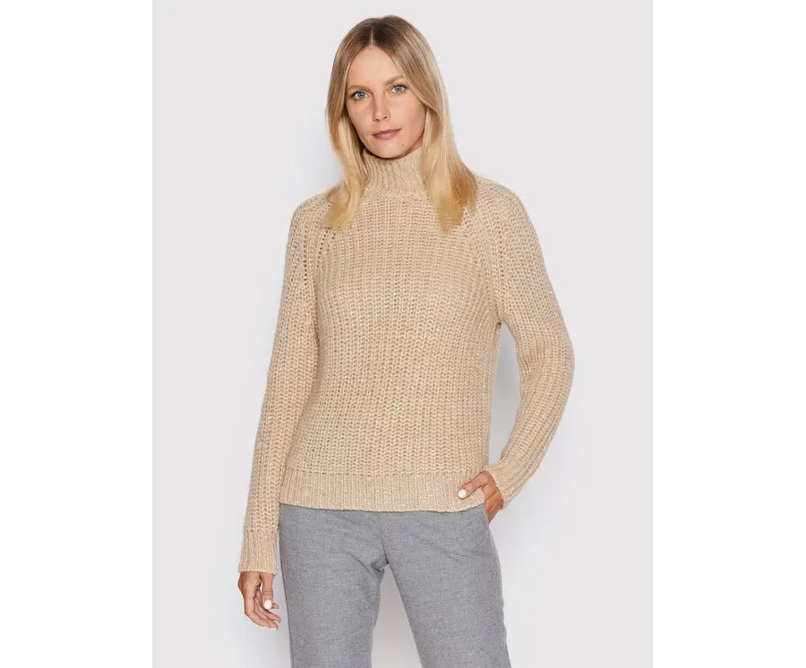 obrazek 1 Peserico Sweter S99741F03 Beżowy Regular Fit